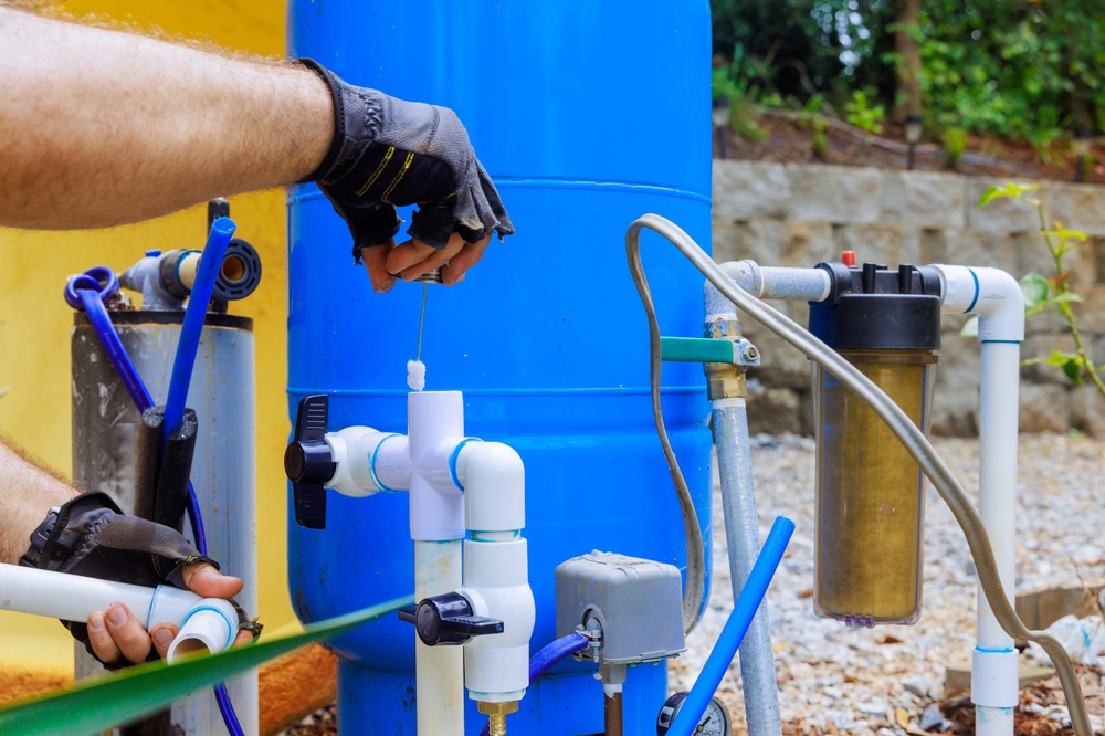 Assembly,Of,Connection,Service,For,Water,Well,To,House,Water