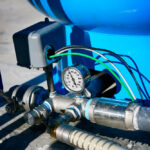 Deep,Water,Well,Set,Up.,Water,Pressure,Gauge,And,Storage